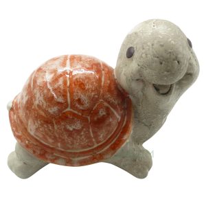 Tartaruga laranja Cerâmica Espelhada