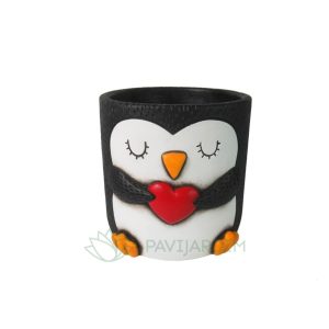 Vaso Pinguin Coração M