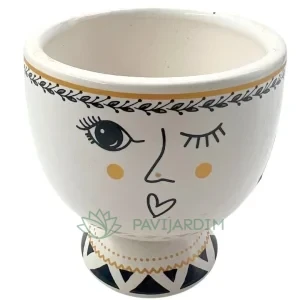 Vaso Rosto em Cerâmica